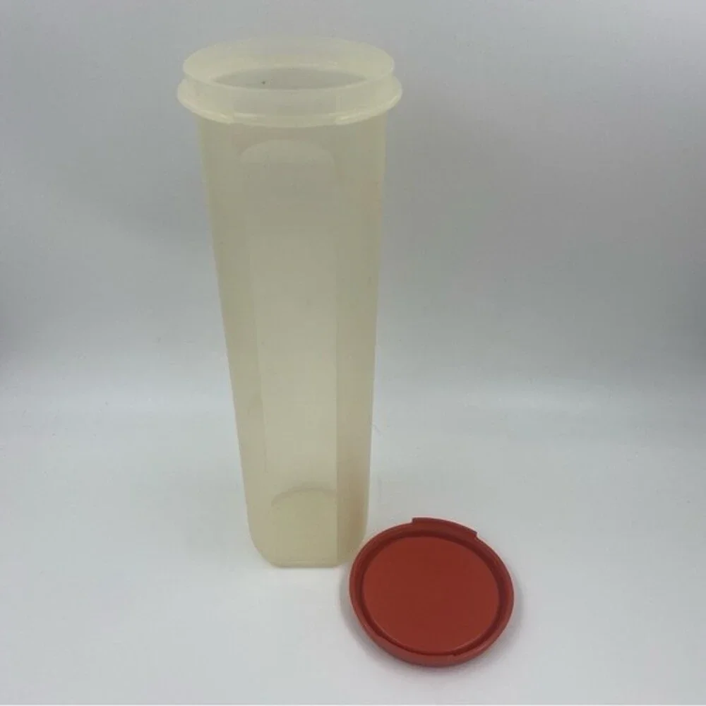 Vintage‎ Tupperware Spaghetti Holder with Red Lid 1661-5